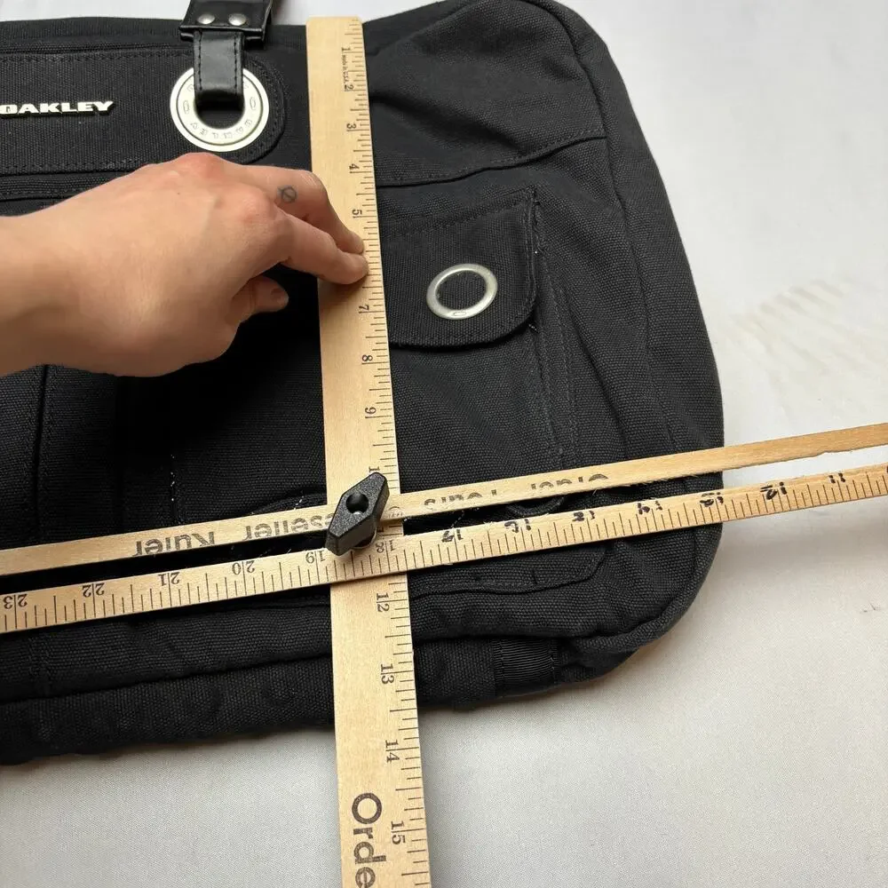Oakley Carry On Top Handle Weekender Black Canvas Shoulder Bag